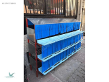 1274776505 18 Gözlü Otomatik Tavuk Folluğu Galvaniz 130 Tavuk Kapasiteli
